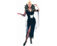 Role play-set for adult Spider Widow (dress with sleeves and collar, belt), size S